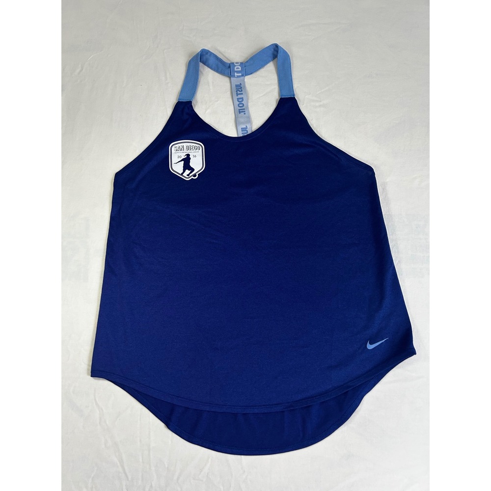 Nike Dri-FIT San Diego ECNL 2016 Tank  Blue Just Do It Racerback Womens Medium